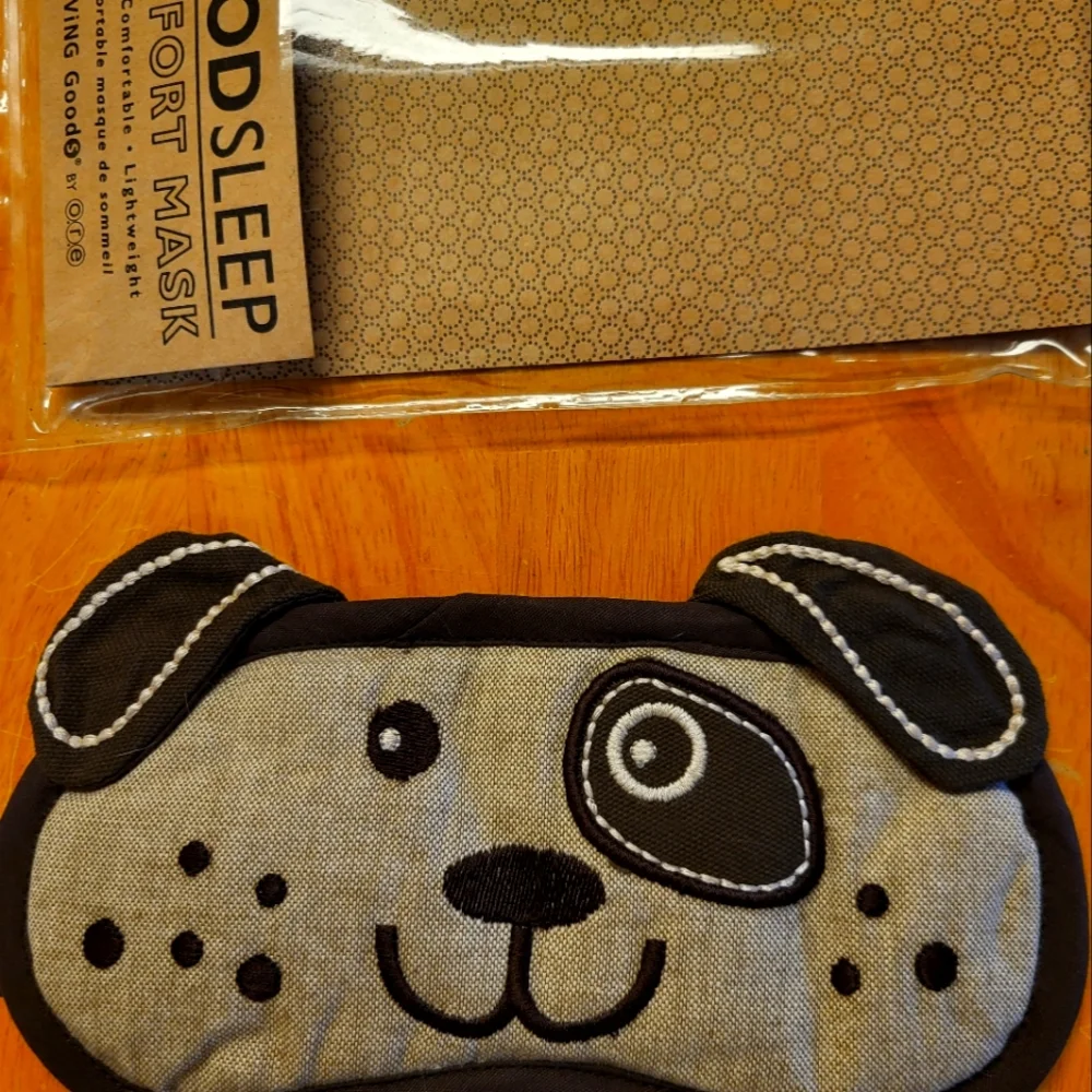 Cute Good Sleep, Comfort Mask, Brown/Tan Dog, Size Small